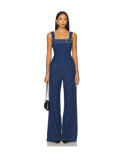 Amanda Uprichard Blue Thalia Top