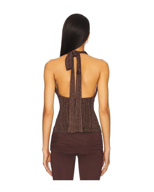 Misha Brown Echo Knit Top
