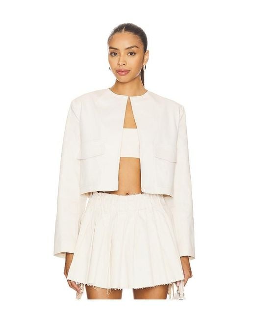 Milkwhite White Crop Jacket