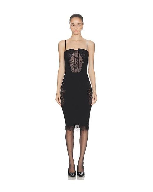 HAELO Black Collage Corset Dress
