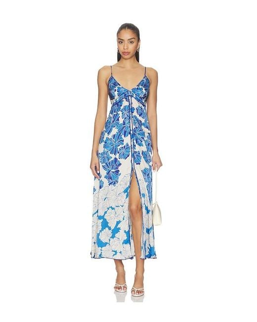 Poupette Blue Denise Long Dress
