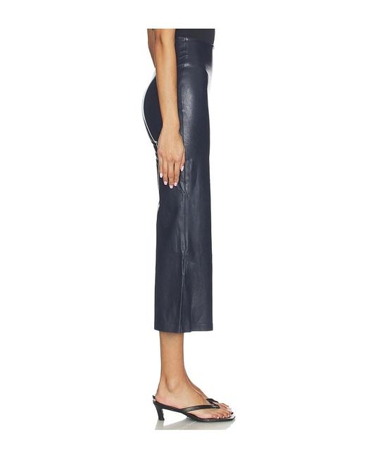 Commando Blue Faux Leather Cropped Pant