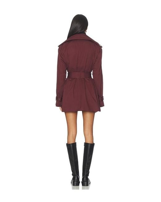 Bardot Red Aster Short Trench Coat