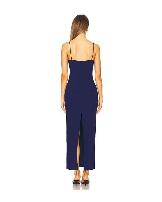 Amanda Uprichard Blue Lawrence Maxi Dress