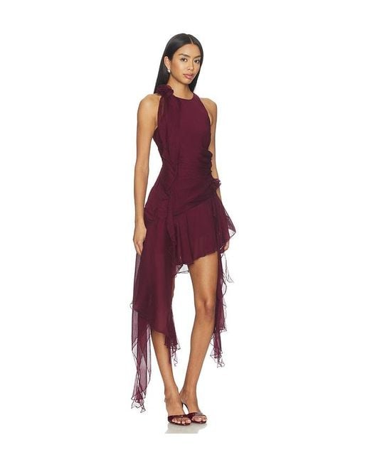 Bardot Red Ivana High Low Mini Dress