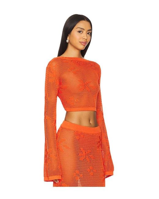 SNDY'S Orange Terra Reversible Top