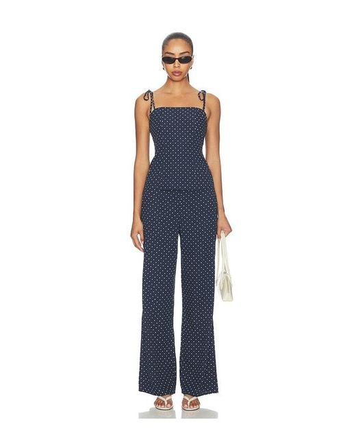 MORE TO COME Blue Chantelle Top