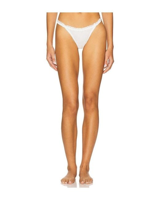 KAT THE LABEL White Celeste Thong