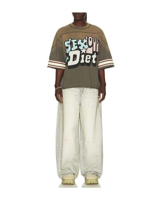 DIET STARTS MONDAY Multicolor Sl&D-26 Tee for men