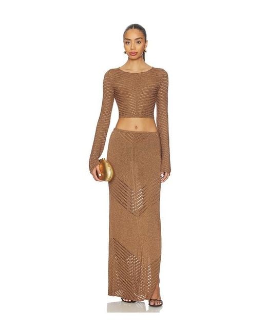 Devon Windsor Brown Bria Maxi Skirt