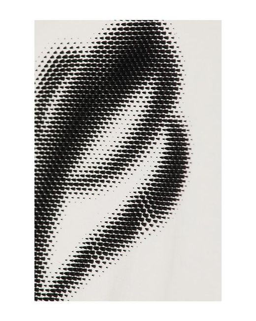 Etai LA White 3D Print Dot Brust E Tee for men