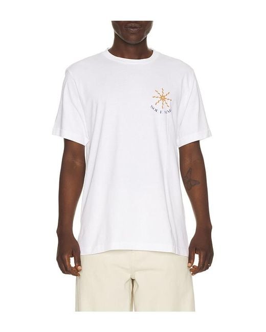 Frescobol Carioca White Dinis Cotton Sol E Mar Print T-Shirt for men