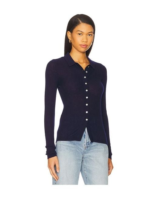 Pistola Korey Fitted Rib Cardigan Blue