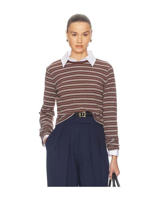 Helsa Blue The Rib Long Sleeve Tee