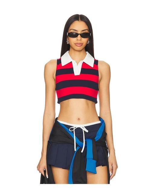 Top Recortado Koko En Talla En superdown de color Red