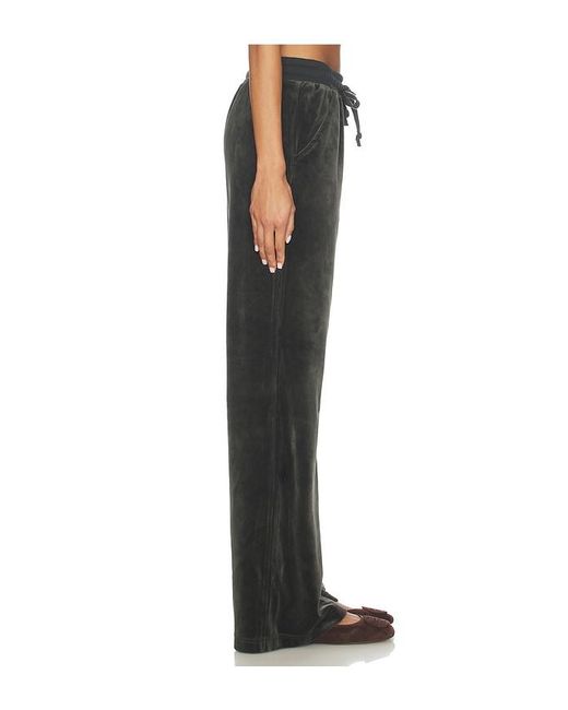 Bobi Black Rib Mix Wide Leg Pant