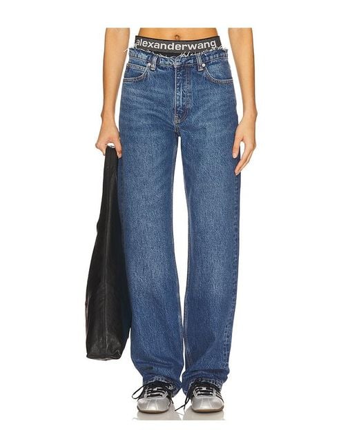 Alexander Wang Blue Pre-Styled Ez Jean With Sporty Undie