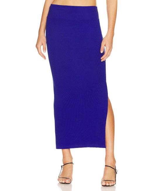 Enza Costa Essential Skirt in Blue | Lyst