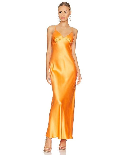 Bec & Bridge Orange Amber V Maxi Dress Bec + Bridge