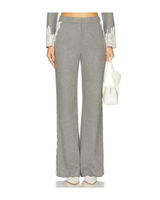 LoveShackFancy Gray Oriaith Pant