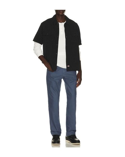 Dickies Blue Wellsville Loose Tapered Twill Pant for men