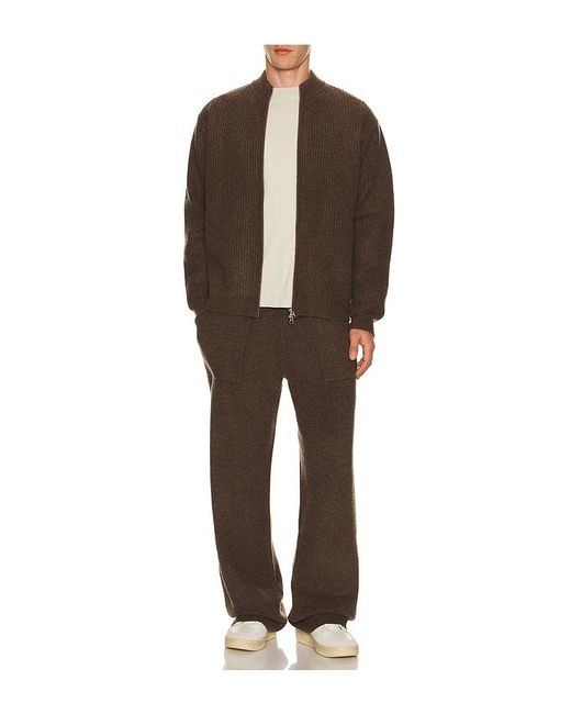 KROST Brown Wool Knit Pants for men
