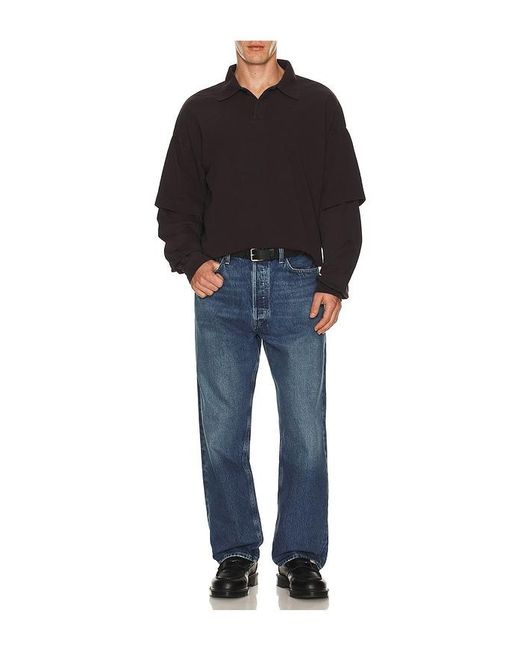 Agolde Black Curren Doublesleeve Polo for men