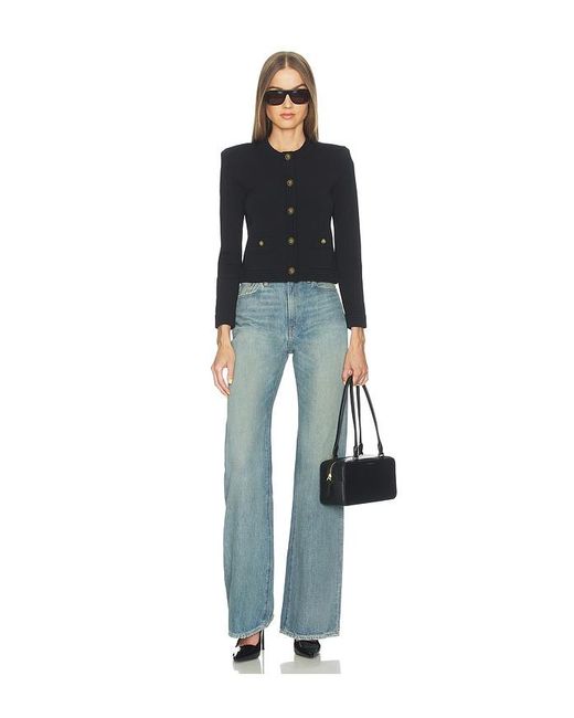 L'Agence Black Patsy Crop Crew Cardi