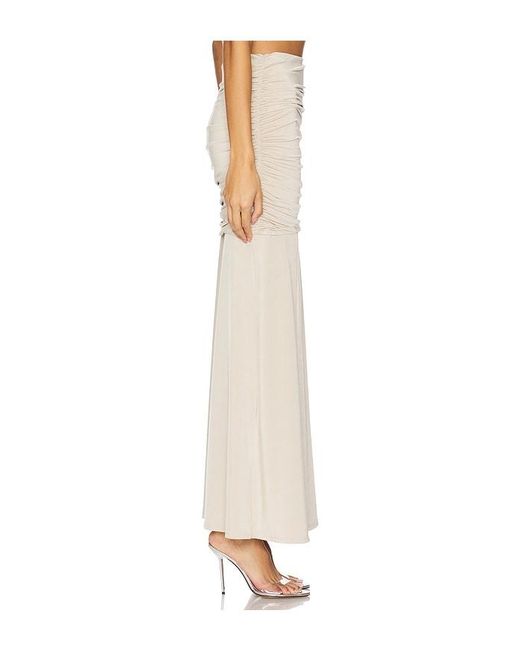 LBLC The Label Multicolor Drea Ruched Maxi Skirt