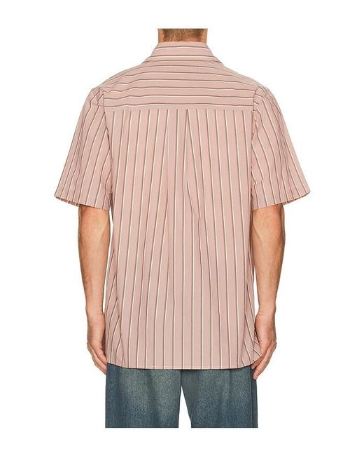 Jonathan Simkhai Pink Deacon Short Sleeve Oversized Shirt for men