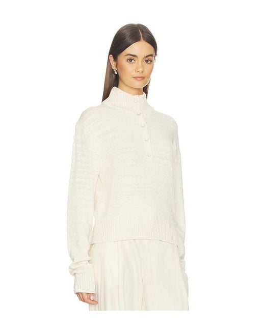 Helmut Lang White Slub Button Top