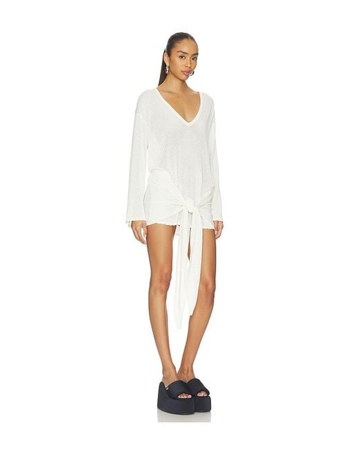 The Attico White V Neck Mini Dress