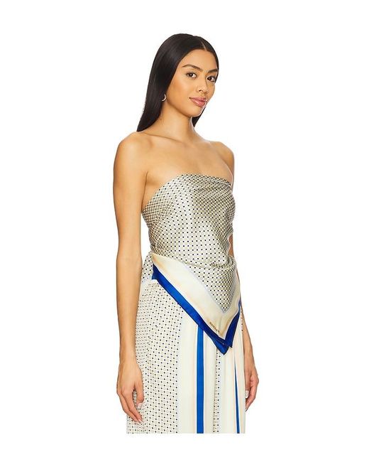 Shona Joy Tyler Silk Scarf Top Blue