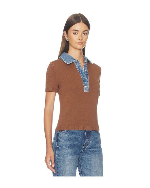 SER.O.YA Blue Erika Knit Top
