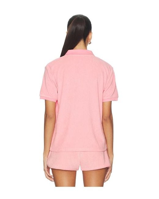 Towelling Embroidered Polo En Color Rosado Talla (También En M) Hunza G de color Pink