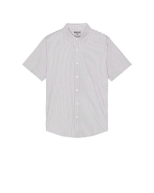 Rhone White Commuter Short Sleeve Button Down Shirt for men