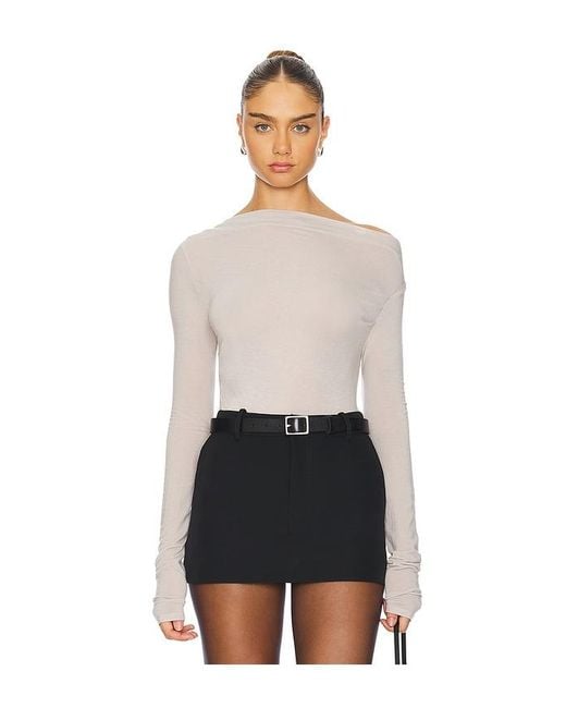 geel White Drew Top