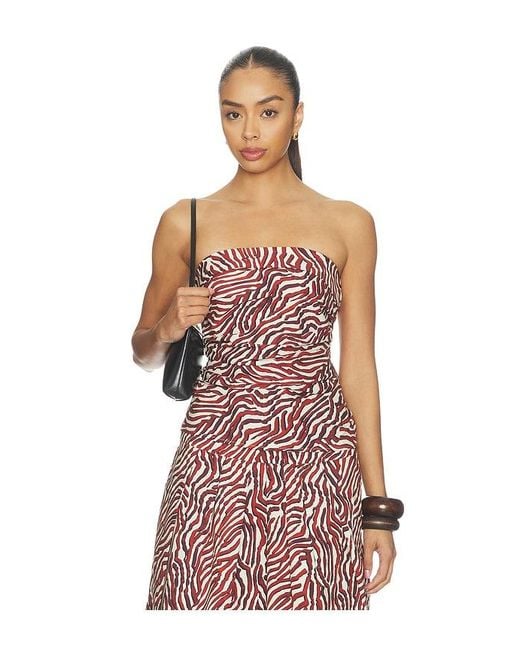 Proenza Schouler Red Maisy Strapless Top
