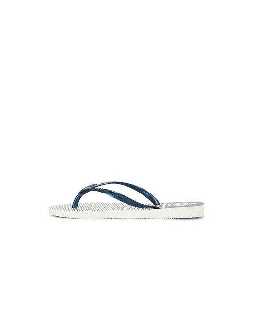Havaianas Blue Slim Nautical Sandal