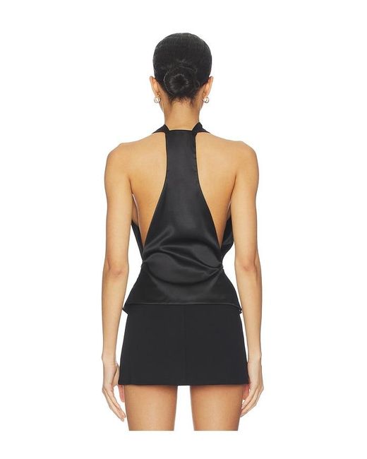 ALL THE WAYS Black Peyton Drape Top