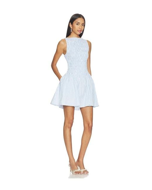 Faithfull The Brand Blue Martina Mini Dress