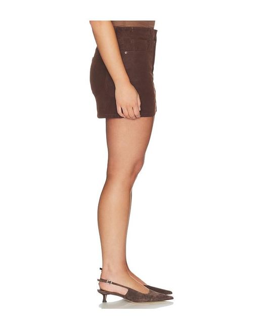 GOOD AMERICAN Multicolor Better Than Suede Good 90's Mini Skirt