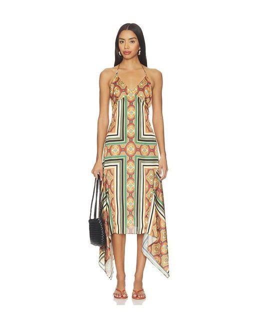 MISA Los Angles Multicolor Sheila Midi Dress
