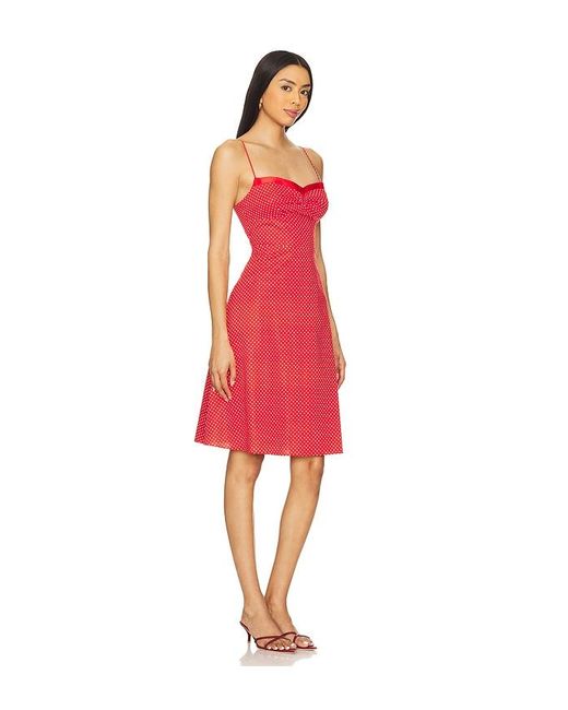 GUIZIO Margaux ミディ丈ドレス Red