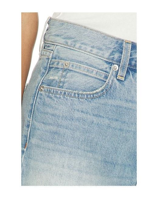 SLVRLAKE Denim Blue Clara Relaxed Mini Short