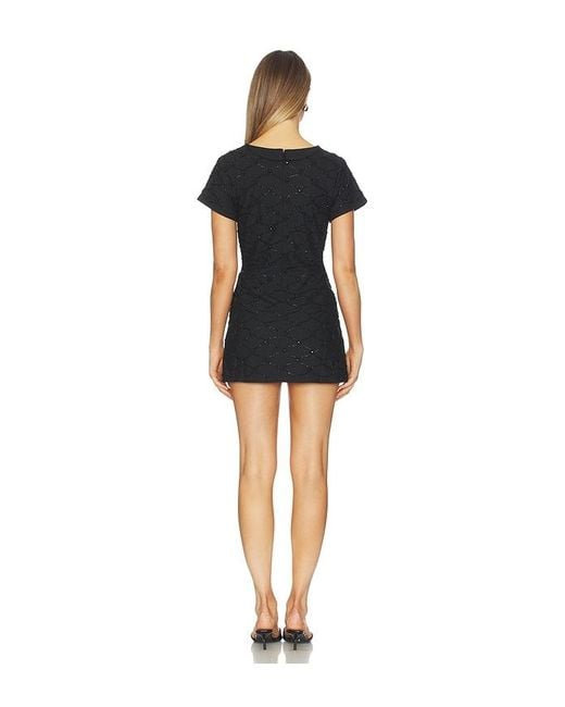 Asta Resort Black Mathilde Hand Beaded Mini Dress