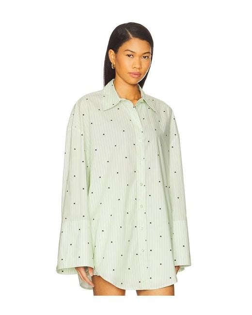 ROTATE BIRGER CHRISTENSEN White Poplin Oversized Shirt