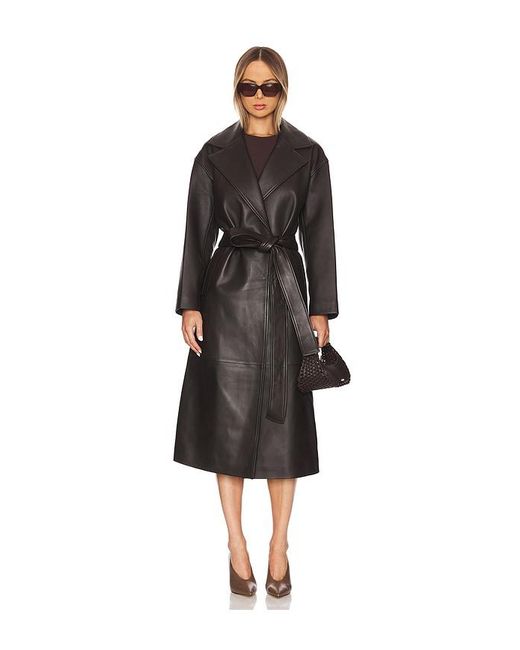 A.L.C. A..C. Jax レザートレンチコート Black
