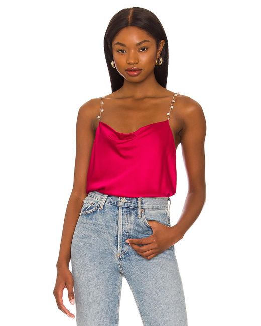 Cami NYC Silk Busy Cami in Raspberry (Red) | Lyst
