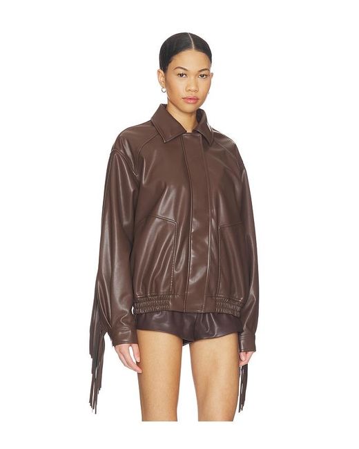 Lovers + Friends Brown Sanna Faux Leather Jacket